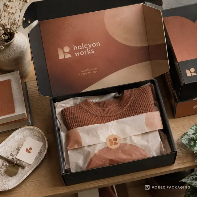 Custom Apparel Boxes by Vorex