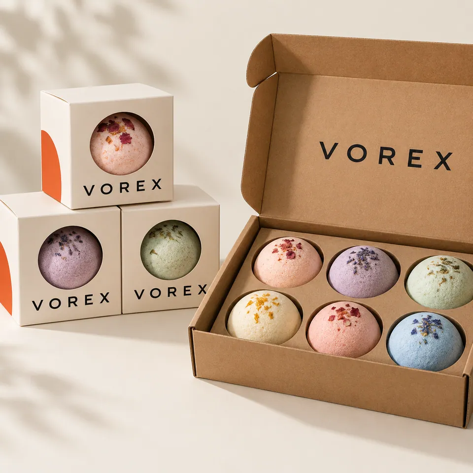 Custom Bath Bomb Boxes by Vorex