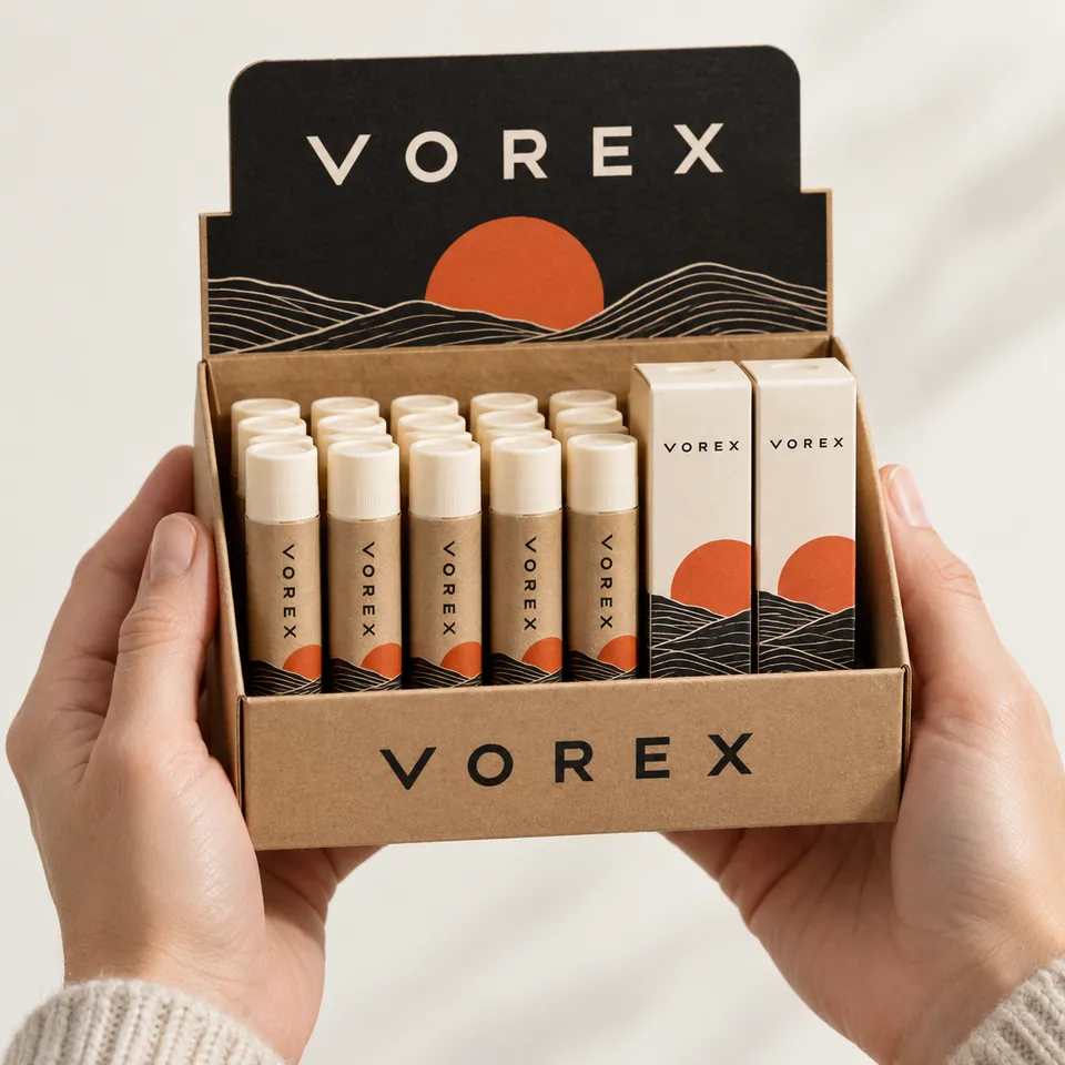 Custom Lip Balm Boxes by Vorex