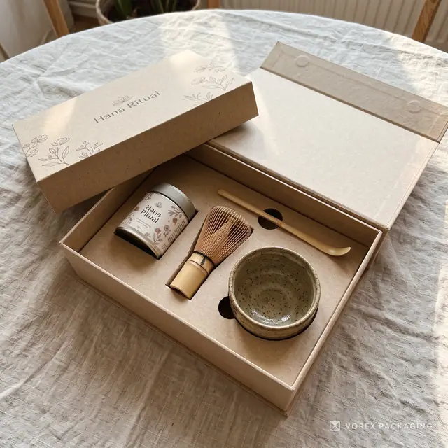 Custom Matcha Gift Set Boxes by Vorex