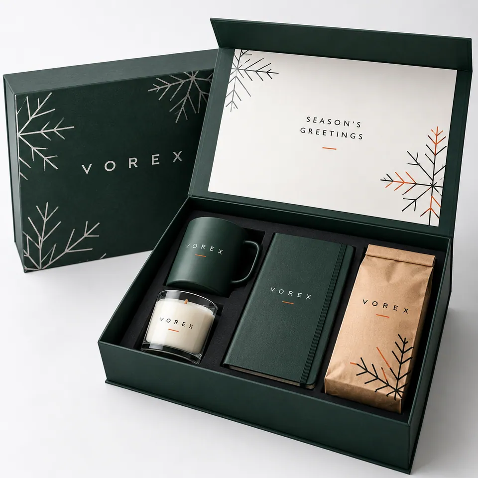 Custom Corporate Holiday Gift Boxes by Vorex